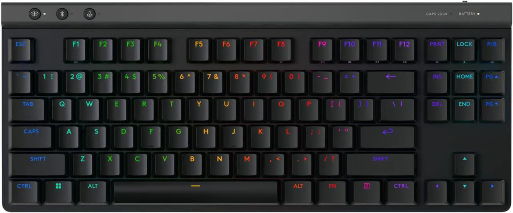 Logitech G515 LIGHTSPEED TKL Low Profile Wireless Gaming Keyboard - GL Red Linear Switches, LIGHTSYNC RGB, Thin Tenkeyless Design, PBT Keycaps - Black