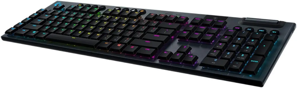 Logitech G915 LIGHTSPEED RGB Mechanical Gaming Keyboard, Low Profile Clicky Key Switch, LIGHTSYNC RGB, Advanced LIGHTSPEED Wireless and Bluetooth Support - Clicky