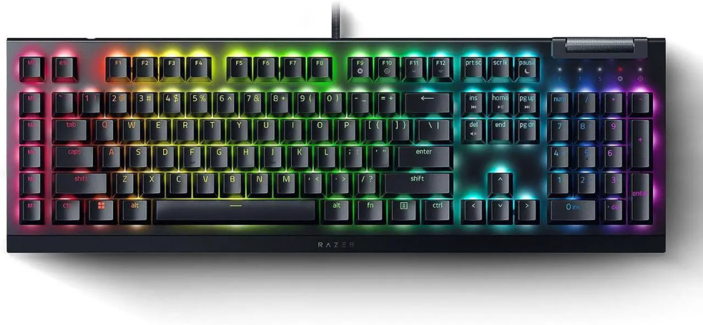 Razer BlackWidow V4 X Full Size Mechanical Gaming Keyboard Green Switches Tactile & Clicky