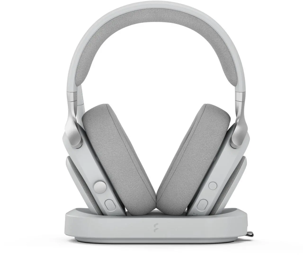 Fractal Design Scape Light RGB Wireless Gaming Headset w/ Immersive Audio, USB Dongle & BT 5.3, Charging Stand, 40-Hr Battery, compatible with PC, Mac, PS4, PS5, Switch, Mobile - Gray (FD-HS-SCA1-02)