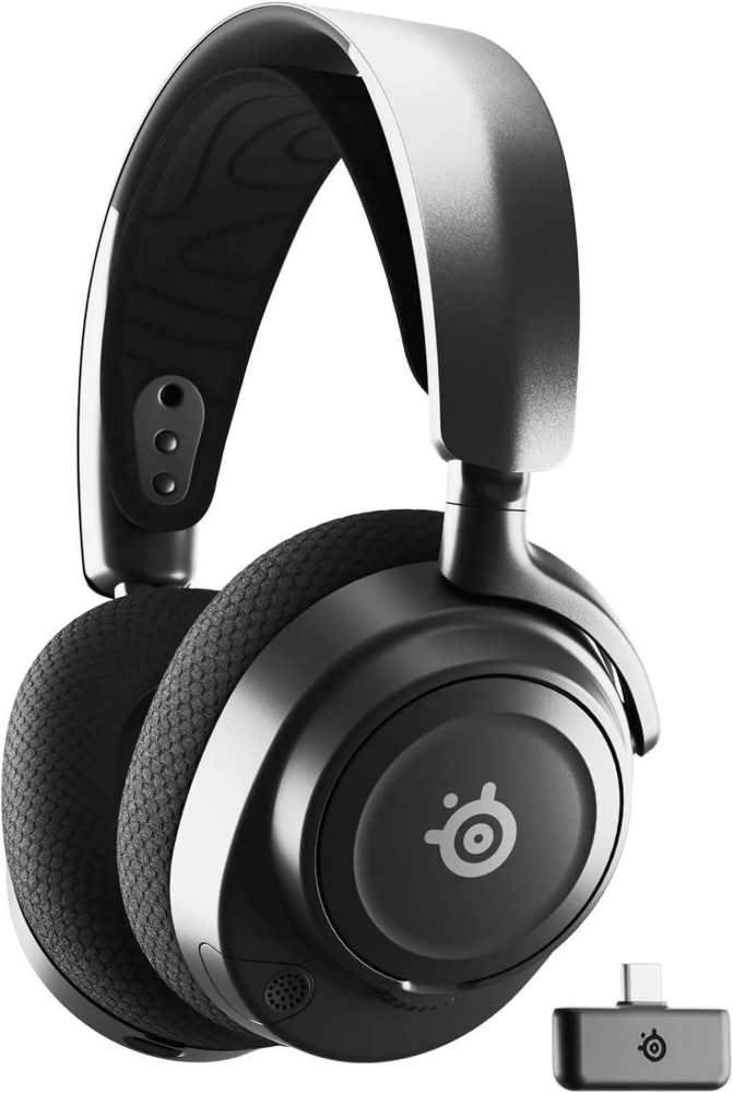 SteelSeries Arctis Nova 7 Wireless Multi-Platform Gaming Headset — Neodymium Magnetic Drivers — 2.4GHz + Mixable Bluetooth — 38Hr USB-C Battery — ClearCast Gen2 AI Mic — PC, PS5, Switch, VR, Mobile - Featured Image