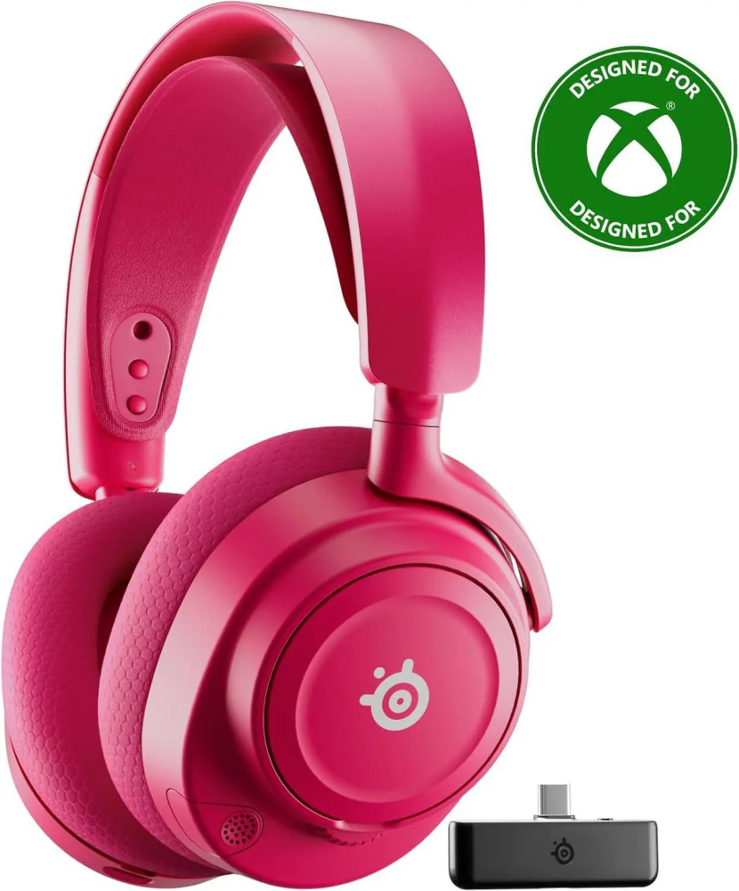 SteelSeries Arctis Nova 7X Wireless Gen 2 Gaming Headset - Real-Time App Control, 50+ HR Play, Neodymium Drivers, Mix 2.4GHz/Bluetooth, Xbox, PC, PS5/PS4, Switch 1/2, Mobile - Magenta