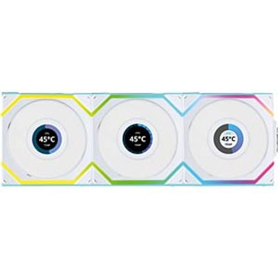 Lian Li Wireless LCD fan, ARGB, Reverse, 120 mm, white