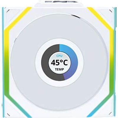 Lian Li Wireless LCD fan, ARGB, PWM, Reverse, 120 mm, white