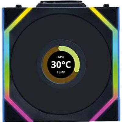 Lian Li Wireless LCD fan, ARGB, PWM, 120 mm, black