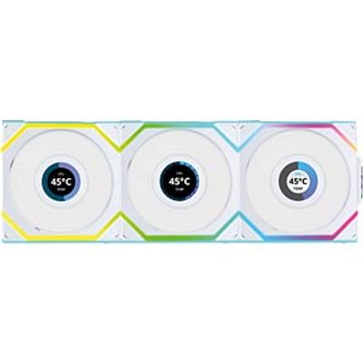 Lian Li Wireless LCD fan, ARGB, PWM, incl. Cont. 120 mm, white