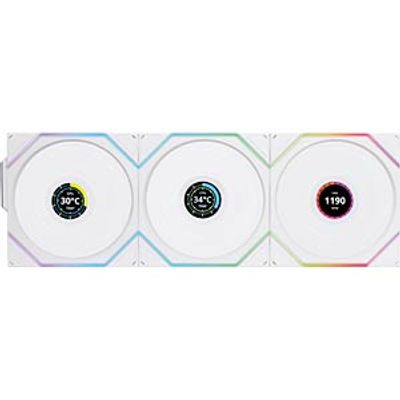 Lian Li Wireless LCD Fan, 3 Pack incl. Contr. 120 mm, white