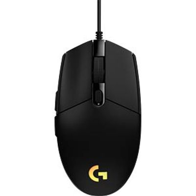 Logitech Wired Mouse, USB, Gaming, G203, black