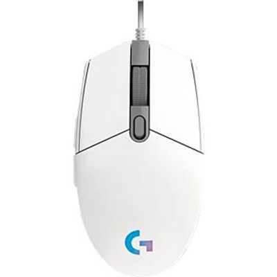 Logitech Wired Mouse, USB, Gaming, G203, white