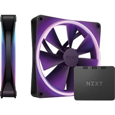 NZXT F140 RGB DUO double pack, 140 mm PWM black