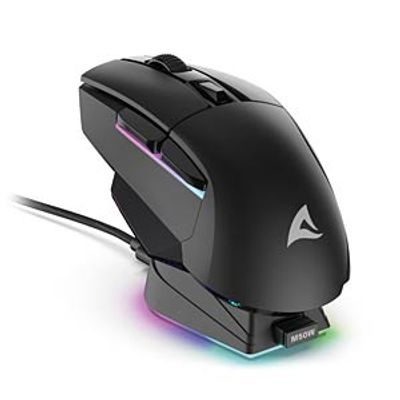 SHARKOON Gaming mouse, USB/wireless, RGB, black
