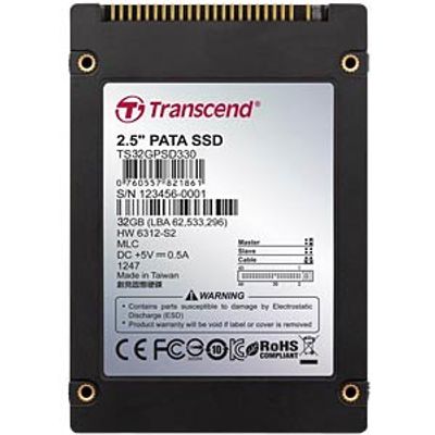 Transcend solid-state disk, 32 GB, 44-pin IDE