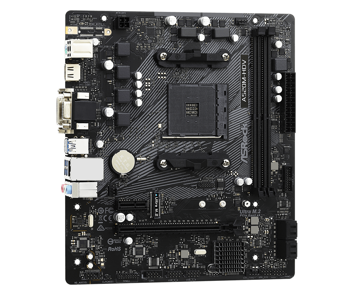 ASRock A520M-HDV (AM4) - Gallery Image
