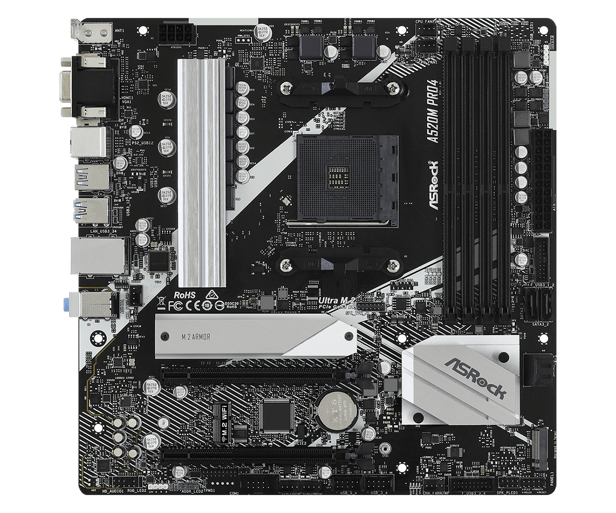 ASRock A520M Pro4 - Gallery Image