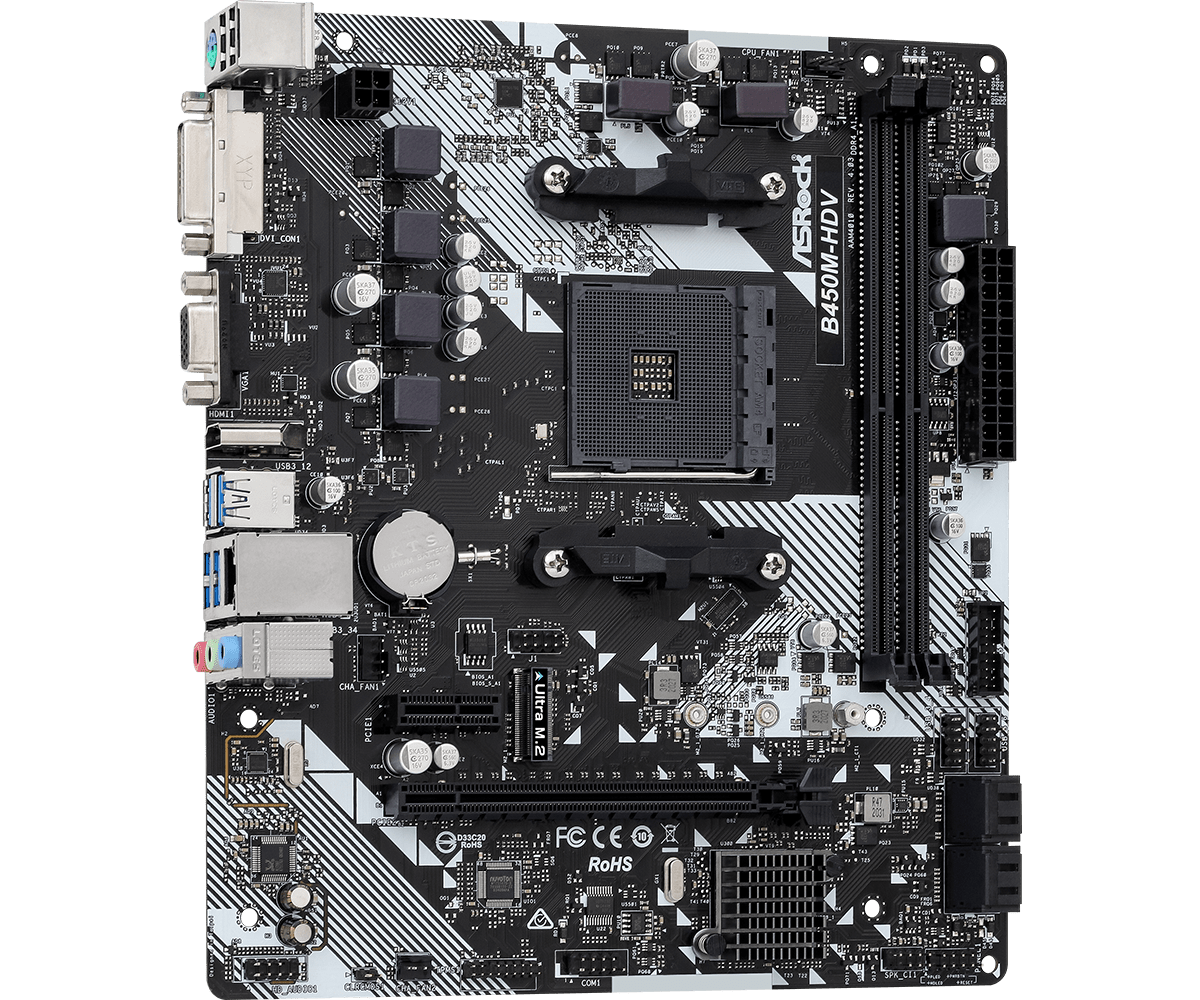 ASRock B450M-HDV R4.0 - Gallery Image