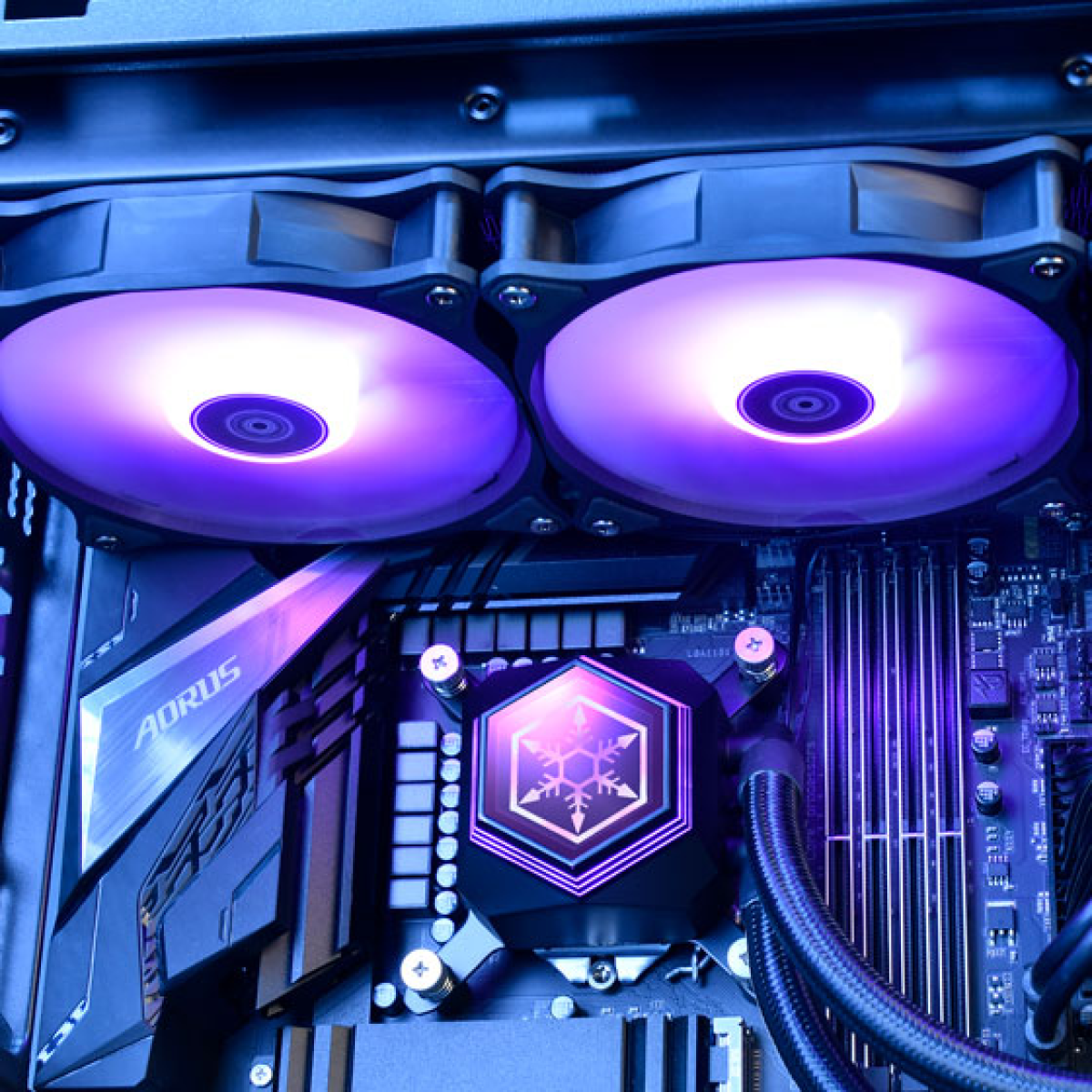 SilverStone Technology Permafrost PF240-ARGB V2 240mm All-in-One Liquid Cooler, SST-PF240-ARGB-V2,Black - Gallery Image