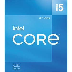 Intel Core i5-12400F, 2.50 GHz, boxed, 1700